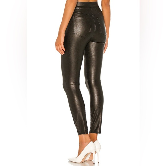 NEW Spanx Like Leather Skinny Pant in Classic Black - Picture 3 of 6